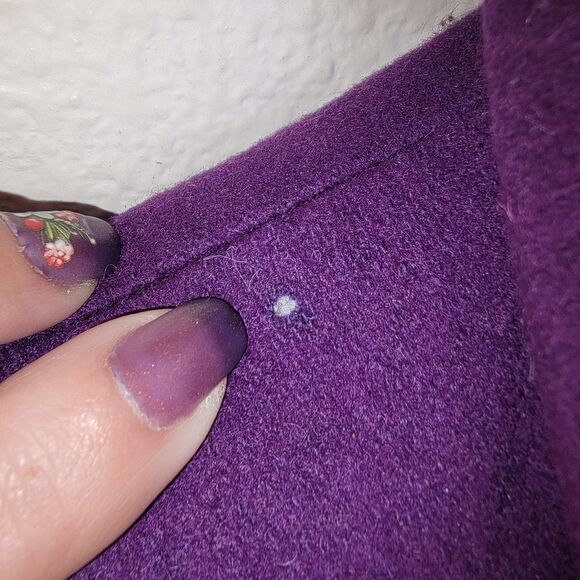 Tulle Anthropologie Purple Wool Blend Peacoat Jacket Size Medium - Picture 3 of 9